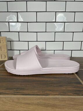 CROCS Kadee Slide Shoes Womens Size 11 Light Pink Iconic Comfort Slip On Sandal